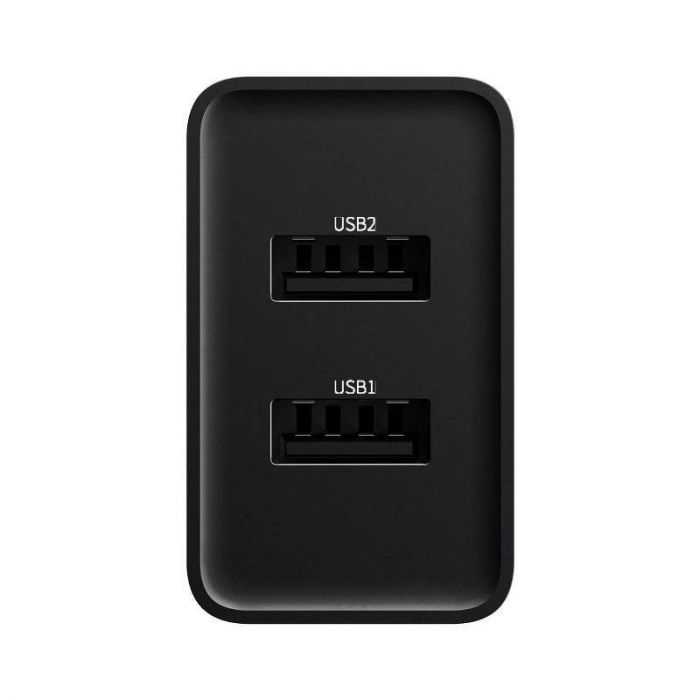 Мережевий зарядний пристрій Baseus Speed Mini Dual U Charger (2USB) 10.5W Black (CCFS-R01)