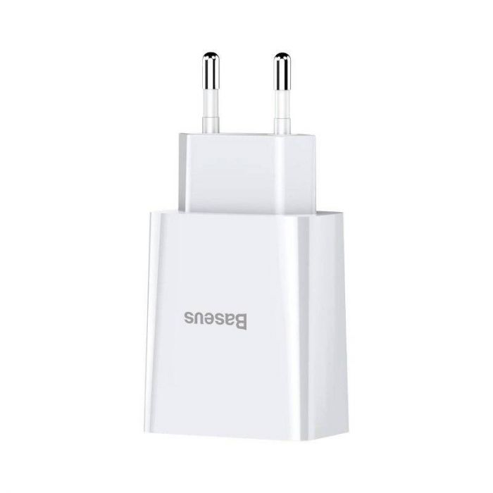 Мережевий зарядний пристрій Baseus Speed Mini Dual U Charger (2USB) 10.5W White (CCFS-R02)