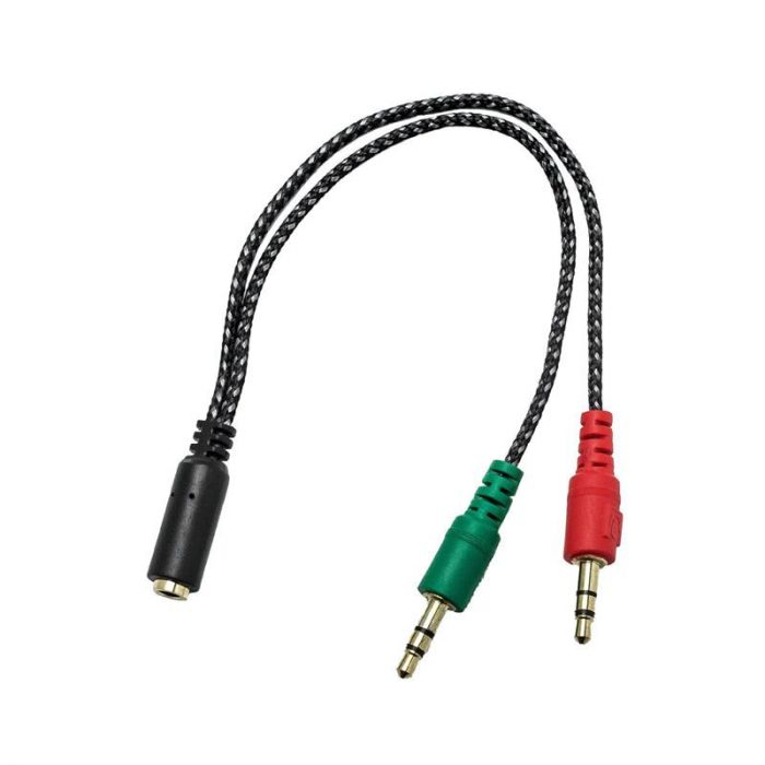 Аудіо-кабель XoKo AC-007 3.5мм-M/2х3.5 мм-F Black
