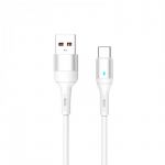 Кабель SkyDolphin S06T LED Smart Power USB - Type-C 1м, White (USB-000556)