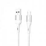 Кабель SkyDolphin S06V LED Smart Power USB - microUSB 1м, White (USB-000558)