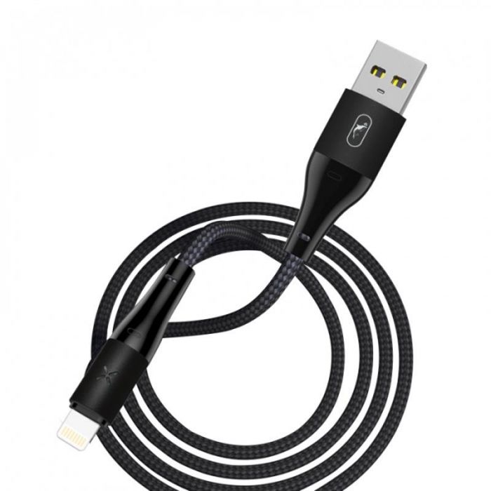 Кабель SkyDolphin S49L LED Aluminium Alloy USB - Lightning (M/M), 1 м, Black (USB-000567)