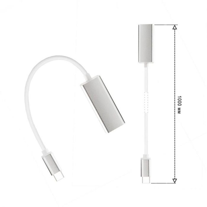 Кабель XoKo 3.0 USB Type-C - RG-45 1м Silver (AC-310)