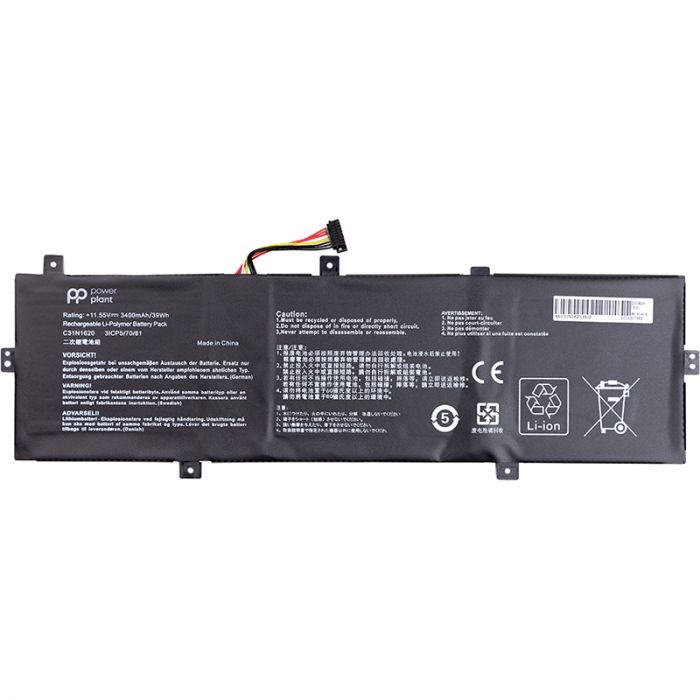 АКБ PowerPlant для ноутбука Asus ZenBook UX430U (C31N1620) 11.55V 3400mAh (NB431366)