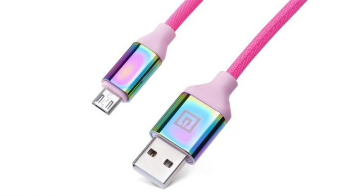 Кабель REAL-EL Premium Rainbow USB-microUSB 1m  (EL123500052)