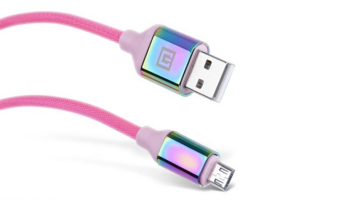 Кабель REAL-EL Premium Rainbow USB-microUSB 1m  (EL123500052)