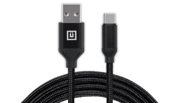 Кабель REAL-EL Premium Fabric USB-USB Type C 2m, Black (4743304104765)