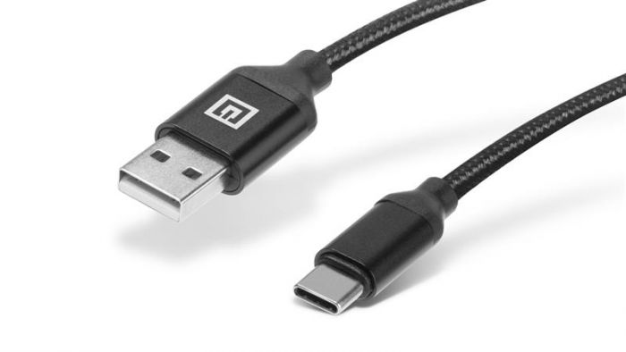 Кабель REAL-EL Premium Fabric USB-USB Type C 2m, Black (4743304104765)