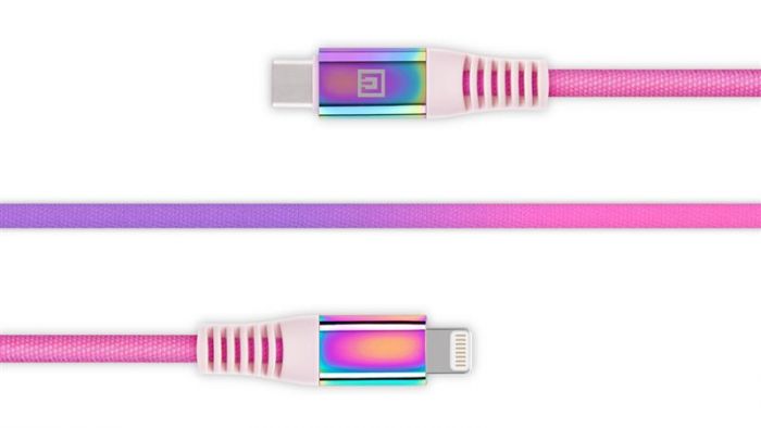 Кабель REAL-EL USB Type-C - Lightning (M/M), 1 м, Rainbow (4743304104710)