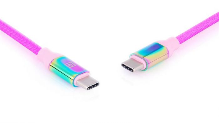 Кабель REAL-EL Premium Rainbow USB Type C-USB Type C 1m (4743304104741)