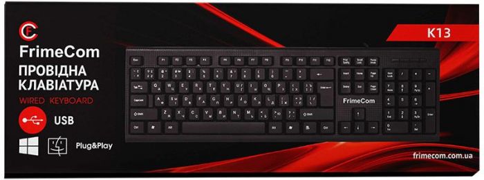 Клавіатура FrimeCom K13 Ukr Black USB