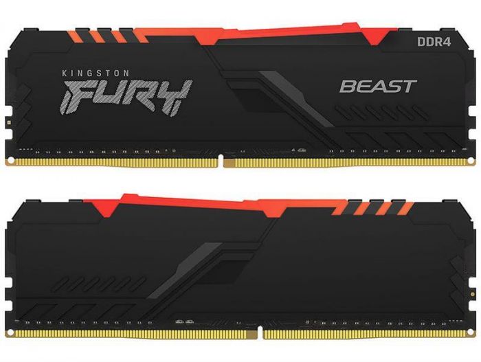 Модуль пам`ятi DDR4 2x16GB/3733 Kingston Fury Beast RGB Black (KF437C19BB1AK2/32)