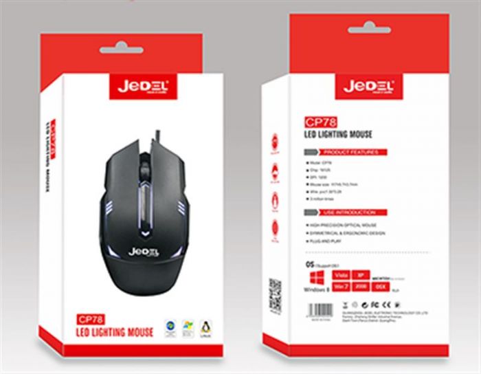 Мишка Jedel CP78 Black USB