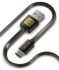Кабель Luxe Cube Flat USB-USB Type C, 1м, чорний (8886668688895)