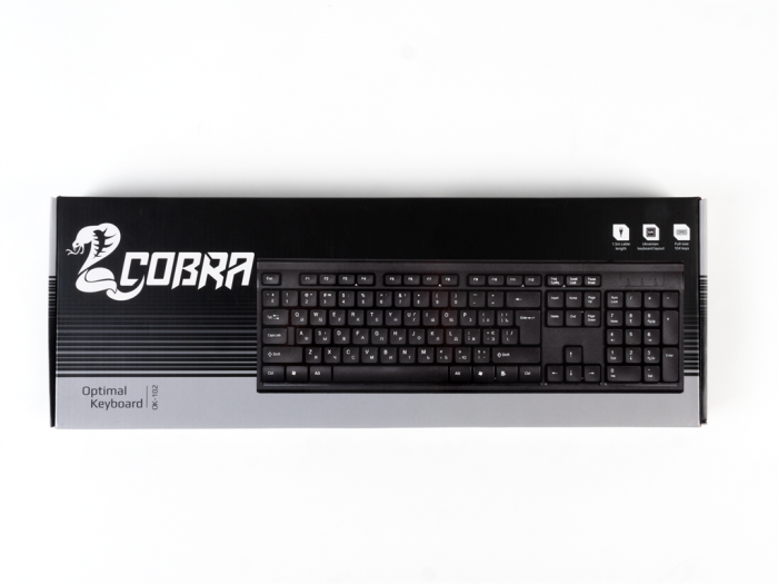 Клавіатура COBRA OK-102 Ukr Black USB