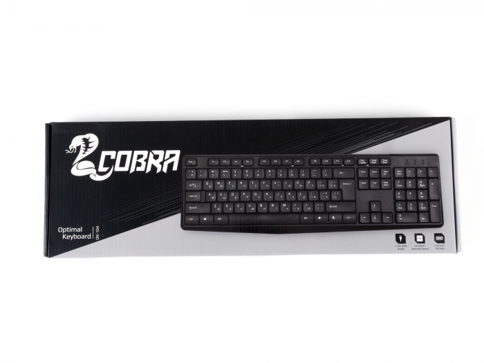 Клавіатура COBRA OK-104 Ukr Black USB