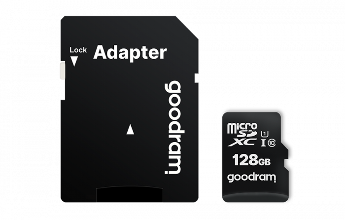 Карта пам`яті MicroSDXC 128GB UHS-I Class 10 Goodram + SD-adapter (M1AA-1280R12)