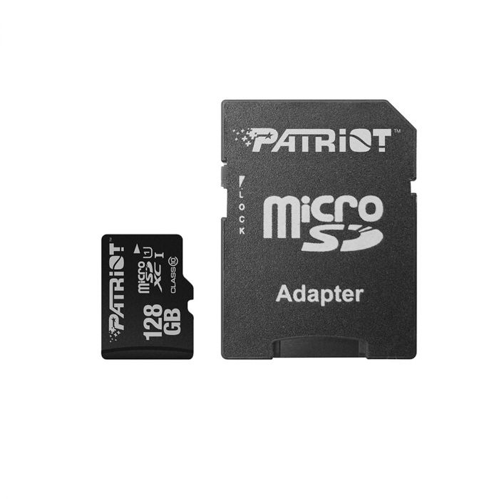 Карта пам`ятi MicroSDXC 128GB UHS-I Class 10 Patriot LX + SD-adapter (PSF128GMCSDXC10)