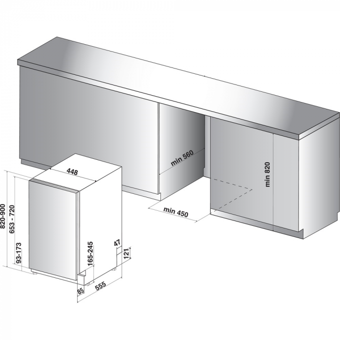 Вбудована посудомийна машина Indesit DSIC 3M19