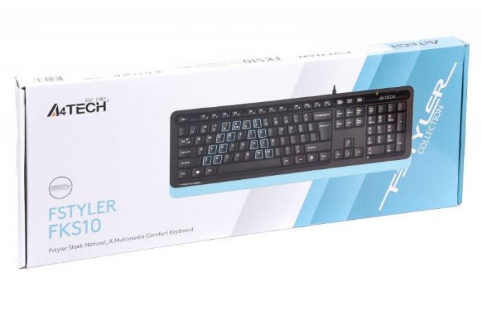 Клавіатура A4Tech Fstyler FKS10 Blue USB