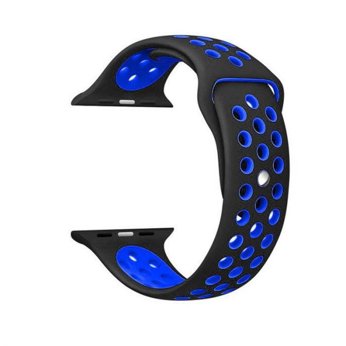 Ремінець BeCover Nike Style для Samsung Galaxy (20mm)/Watch 5/ Watch 4 40/44mm/Watch 4 Classic 42mm/Watch Active/Active 2 40/44mm/Watch 3 41mm/Gear S2/Classic/Gear Sport Black-Blue (705692)