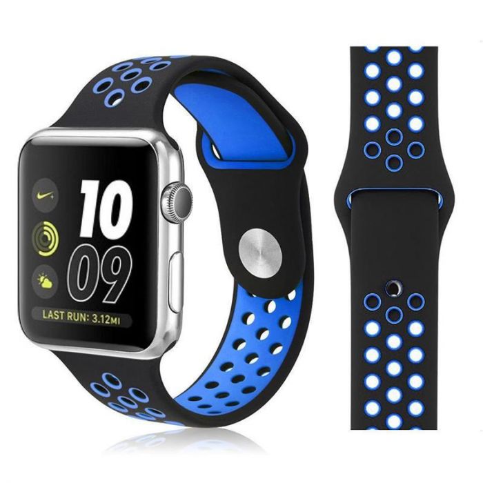 Ремінець BeCover Nike Style для Samsung Galaxy Watch/Active/Active 2/Watch 3/Gear S2 Classic/Gear Sport Black-Blue (705692)