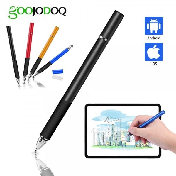 Стилус Goojodoq універсальний 2 в 1 Capacitive TPU Grip Blue (4000074017232BL)