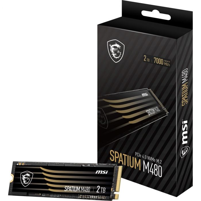 Накопичувач SSD 2TB MSI Spatium M480 M.2 2280 PCIe 4.0 x4 NVMe 3D NAND TLC (S78-440Q150-P83)