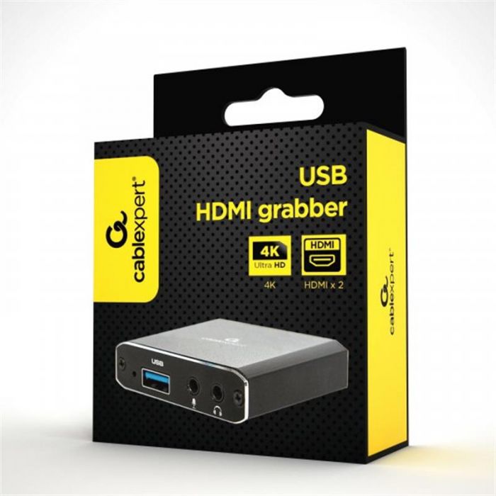 Адаптер Cablexpert HDMI - HDMI+USB+3.5 мм (F/F), Black (UHG-4K2-01)