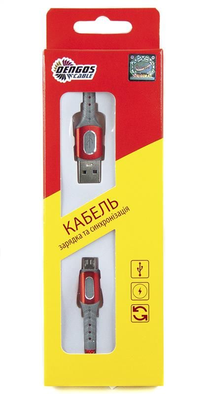 Кабель Dengos USB-microUSB 1м Red (NTK-M-LP-RED)