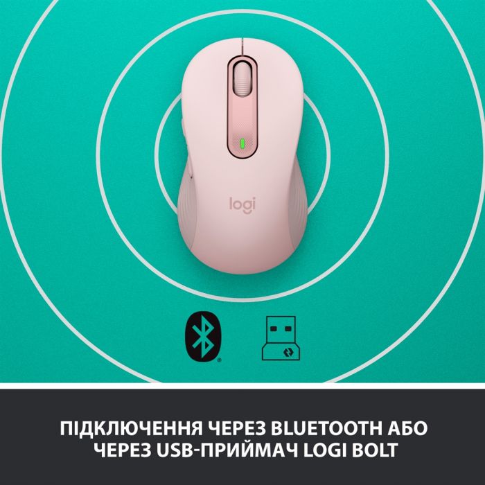 Мишка бездротова Logitech Signature M650 L (910-006237) Rose USB