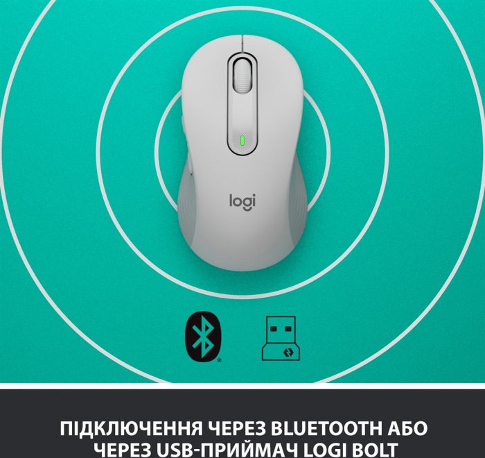 Мишка бездротова Logitech Signature M650 (910-006255) Off-White USB