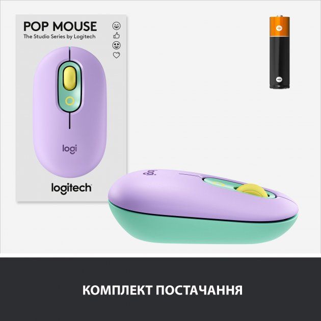 Мишка бездротова Logitech POP Mouse Bluetooth (910-006547) Daydream Mint