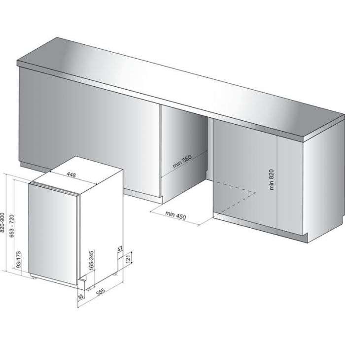 Вбудована посудомийна машина Hotpoint-Ariston HSIC 3M19 C