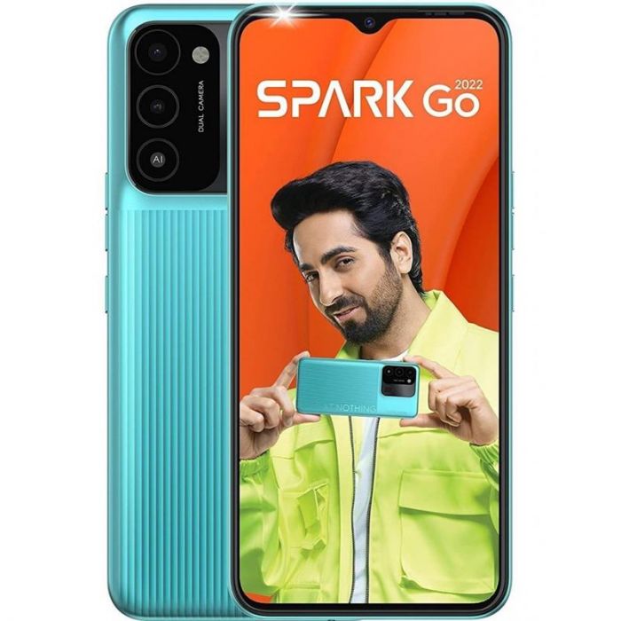 Смартфон Tecno Spark Go 2022 (KG5m) 2/32GB Dual Sim Turquoise Cyan (4895180776960)