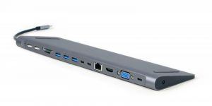 Док-станція Type-C Cablexpert (A-CM-COMBO9-01) Док-станція Type-C Cablexpert (A-CM-COMBO9-01)