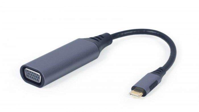 Адаптер Cablexpert USB Type-C - VGA, (M/F), 0.15 м, Black (A-USB3C-VGA-01)