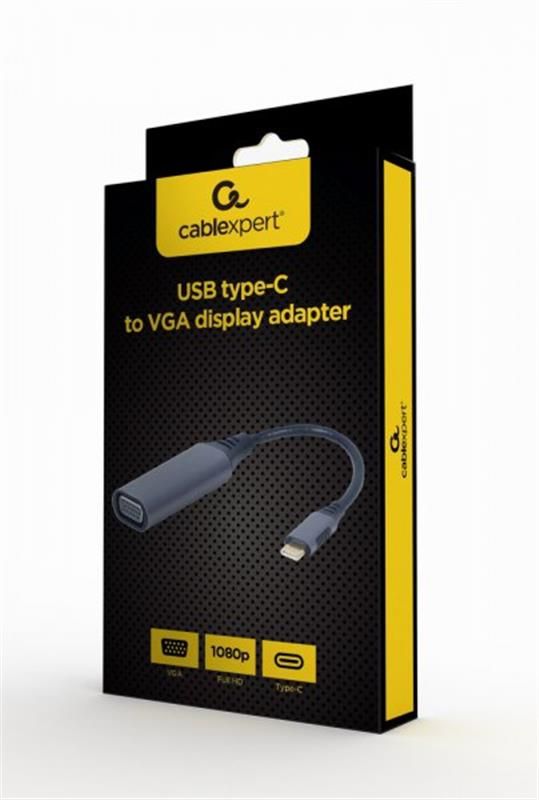 Адаптер Cablexpert (A-USB3C-VGA-01) USB-С-VGA, 0.15м