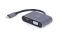 Адаптер Cablexpert HDMI+VGA - USB Type-C (F/M), 0.15 м, Black (A-USB3C-HDMIVGA-01)