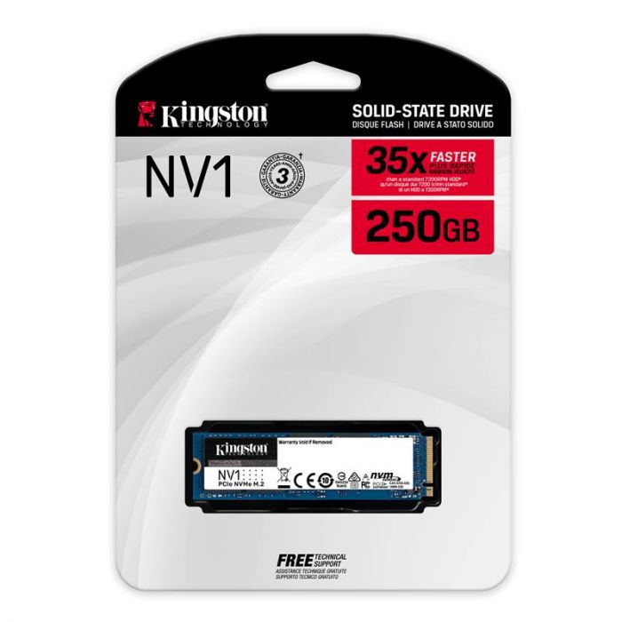 Накопичувач SSD 1TB M.2 NVMe Kingston NV1 M.2 2280 PCIe 3.0 x4 (SNVS/1000G)