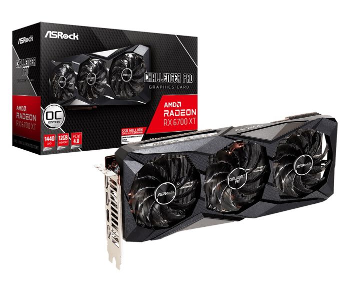 Відеокарта AMD Radeon RX 6700 XT 12GB GDDR6 Challenger Pro OC ASRock (Radeon RX6700XT CLP 12GO)