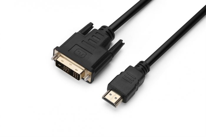 Кабель ProLogix (PR-HDMI-DVI-P-01-30-18m) Premium HDMI-DVI M/M Single Link, 18+1, V1.3, 1,8м