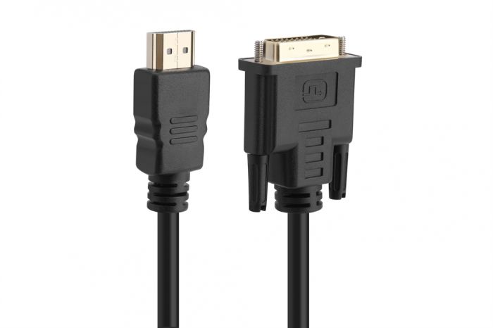 Кабель ProLogix (PR-HDMI-DVI-P-01-30-18m) Premium HDMI-DVI M/M Single Link, 18+1, V1.3, 1,8м