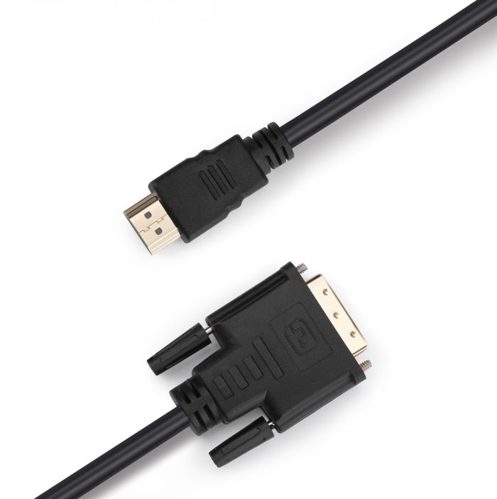 Кабель ProLogix (PR-HDMI-DVI-P-01-30-18m) Premium HDMI-DVI M/M Single Link, 18+1, V1.3, 1,8м