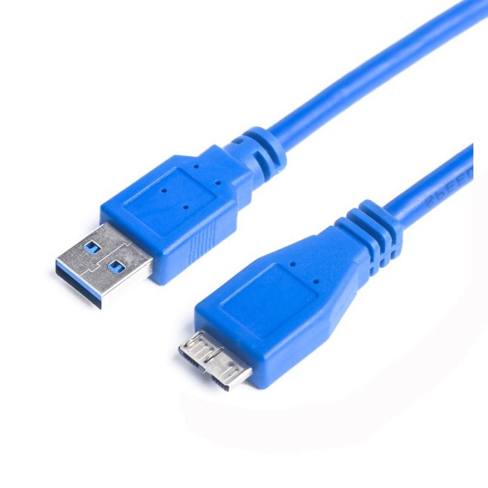 Кабель ProLogix (PR-USB-P-12-30-05m) USB 3.0 AM/MicroBM, синій, 0,5м