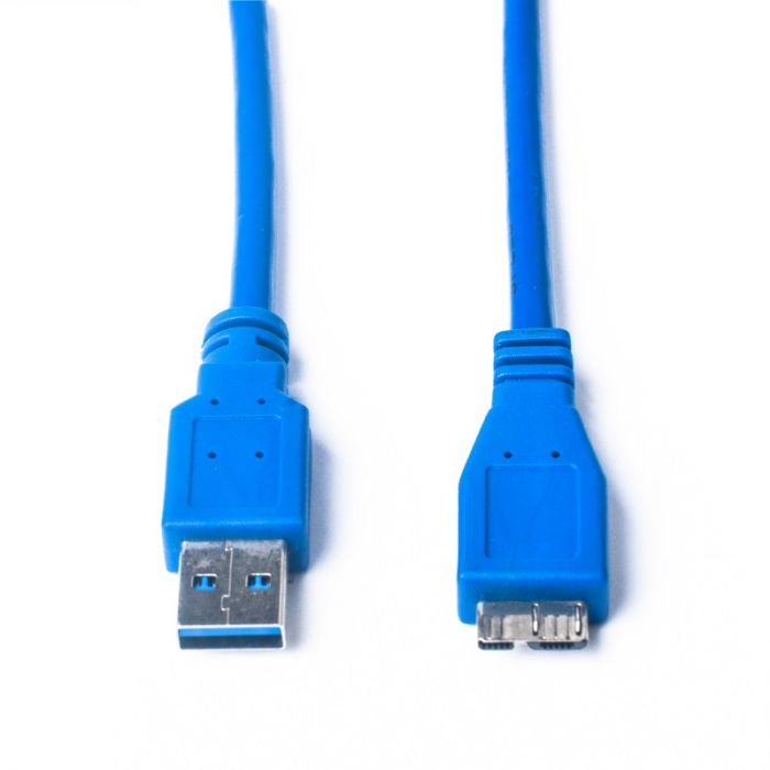 Кабель ProLogix USB - micro USB Type-B V 3.0 (M/M), 3 м, синій (PR-USB-P-12-30-3m)