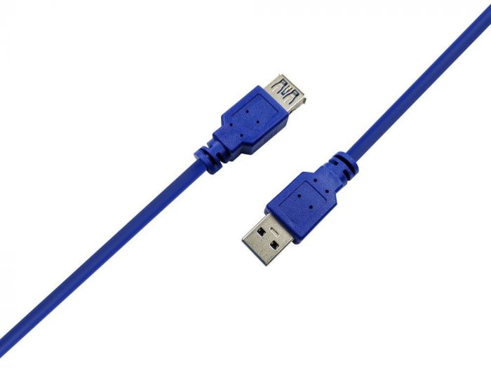 Кабель ProLogix USB - USB V 3.0 (M/F), 1.8 м, синій (PR-USB-P-11-30-18m)