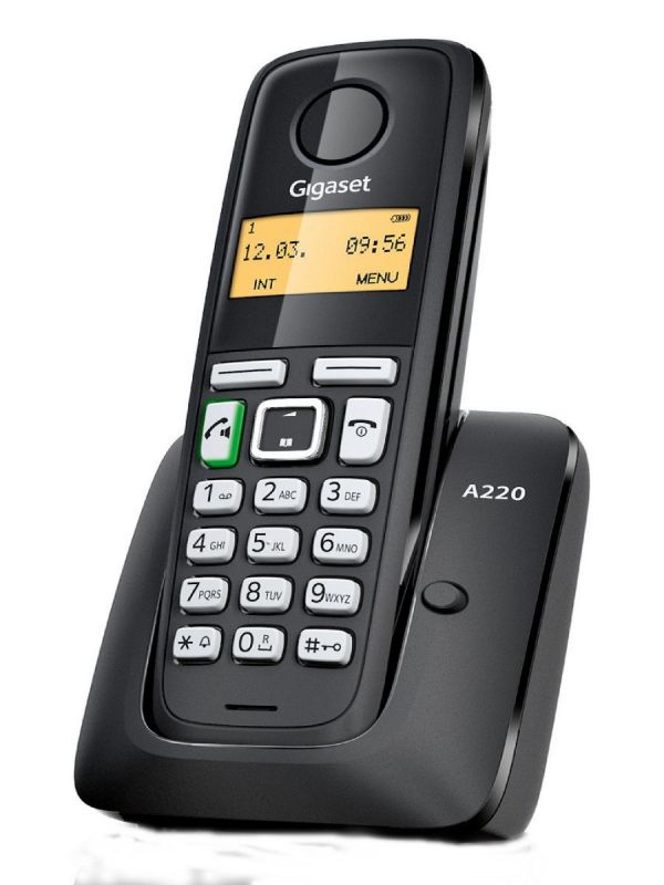 Радіотелефон DECT Gigaset A220 Black (S30852-H2411-S301)