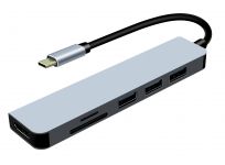 Док-станція ProLogix (PR-WUC-104B) 6 in 1 USB3.1 Type C to HDMI+1*USB3.0+2*USB2.0+TF+SD Док-станція ProLogix (PR-WUC-104B) 6 in 1 USB3.1 Type C to HDMI+1*USB3.0+2*USB2.0+TF+SD