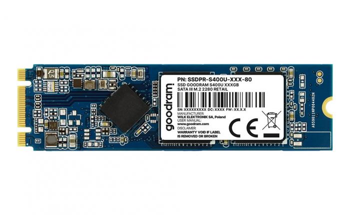 Накопичувач SSD  240GB GOODRAM S400u M.2 2280 SATAIII TLC (SSDPR-S400U-240-80)